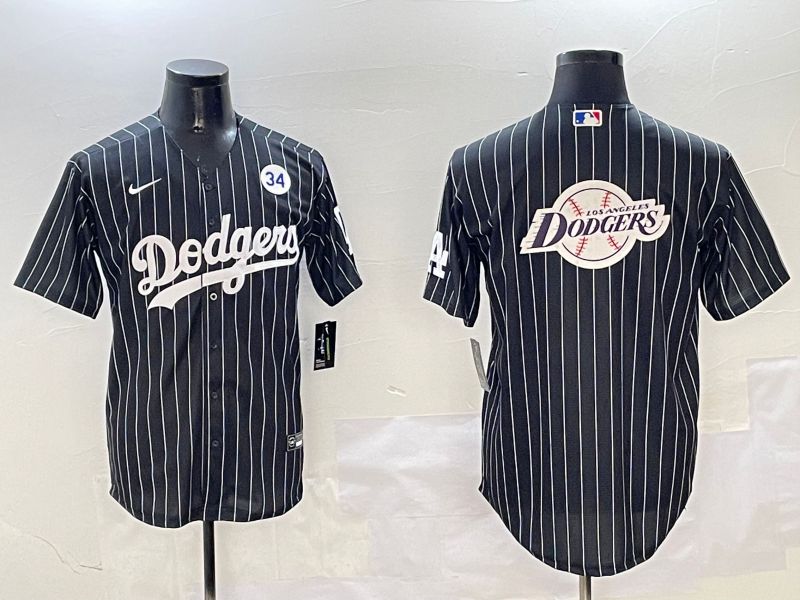 Men Los Angeles Dodgers Blank Black Stripe Jointly Name 2025 Nike MLB Jersey style 30->los angeles dodgers->MLB Jersey
